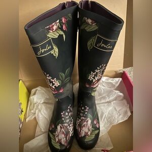 Joules rain boots rubber size 7